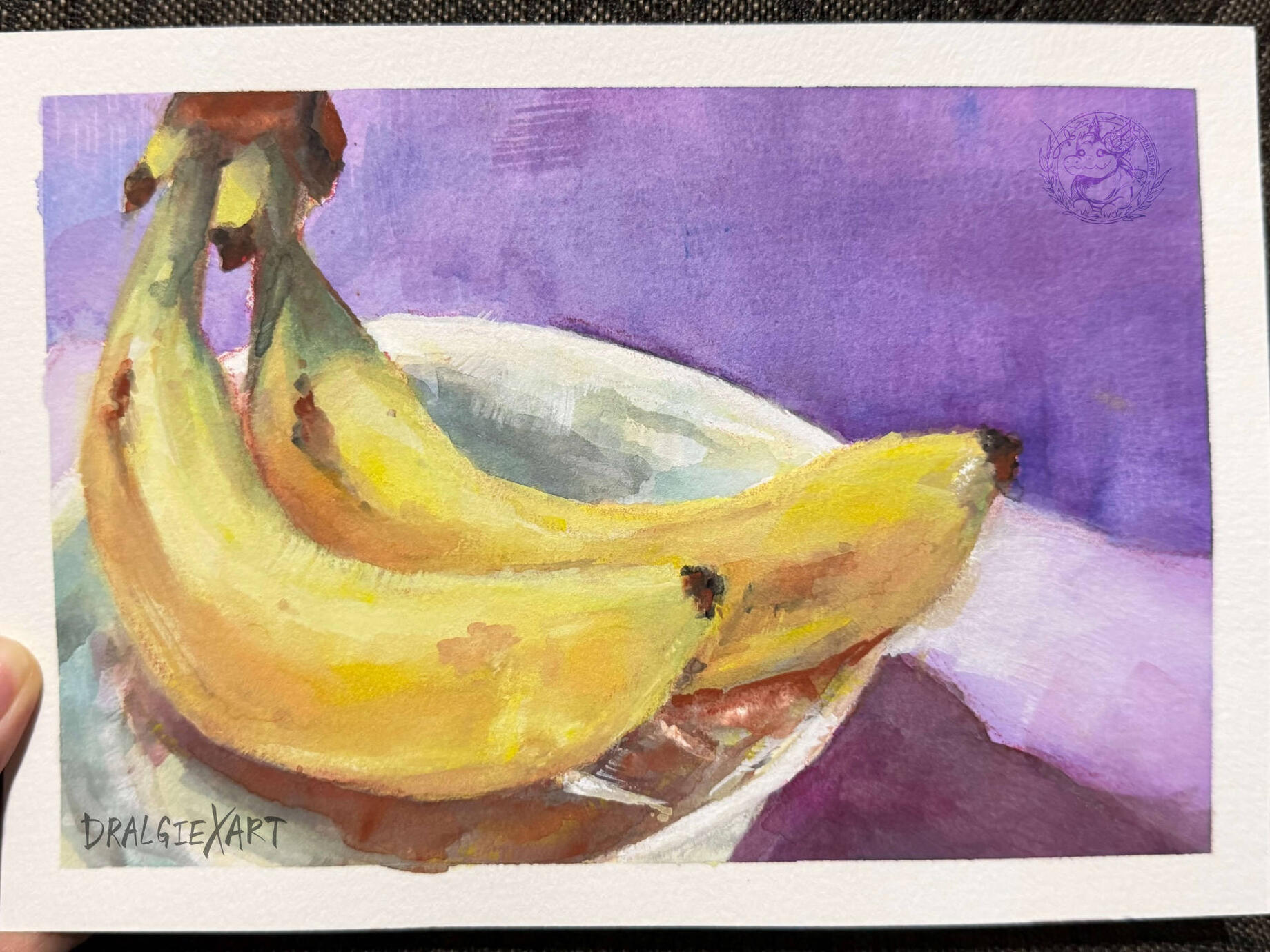 Pair of Bananas // Painting from Life in Gouache // June 2026